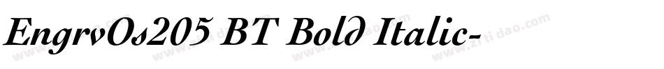 EngrvOs205 BT Bold Italic字体转换